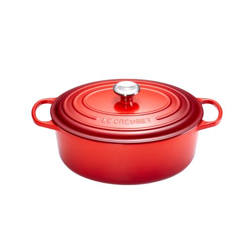 *FDS*LE CREUSET COCOTTE OVALE 31CM CERISE 6.3L  6P SIGNATURE