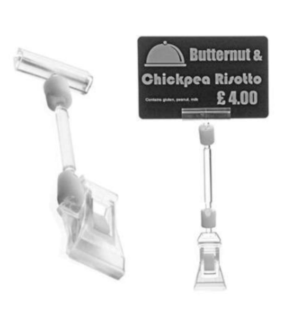 EDIKIO DRAAIBARE KOP HENGELCLIPS 8CM HT VOOR PRIJSLABELS - PAK VAN 25 STUKS