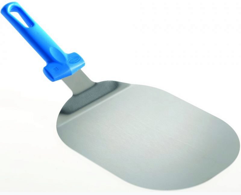 GI-METAL SMALL OVAL STAINLESS STEEL SHOVEL 17.5X21CM FIXED HANDLE PIZZA