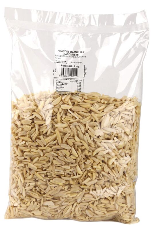 WITTE AMANDELEN IN STOKKEN 10KG