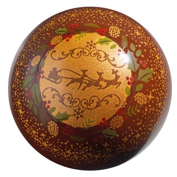 070230 PCB MOULES DEMI-BOULES COURONNE DE NOËL POUR10 PIÈCES 2 DESIGNS Ø5CM 10PCES ***S/CD***