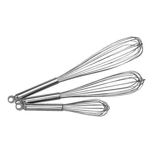 FOUET SOUPLE TOUT INOX DE 20 CM 18/8 AVEC OEILLET - 7 FILS 1.7MM