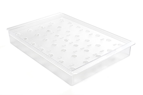 PRESENTOIR TRANSPARENT PAR LE BATON 21 FRISCOS 235X360 HT 48MM