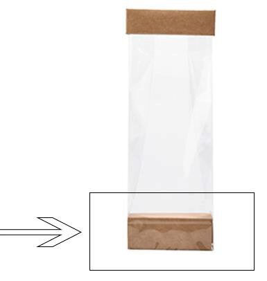SOCLE N°8 KRAFT POUR FOND SACHET 8X5X3CM 100PCS