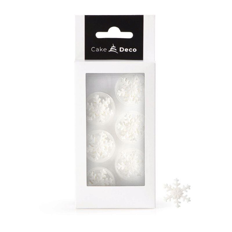 39407 CAKEDECO IJSKRISTAL WIT 12 PIECES ***S/CD***