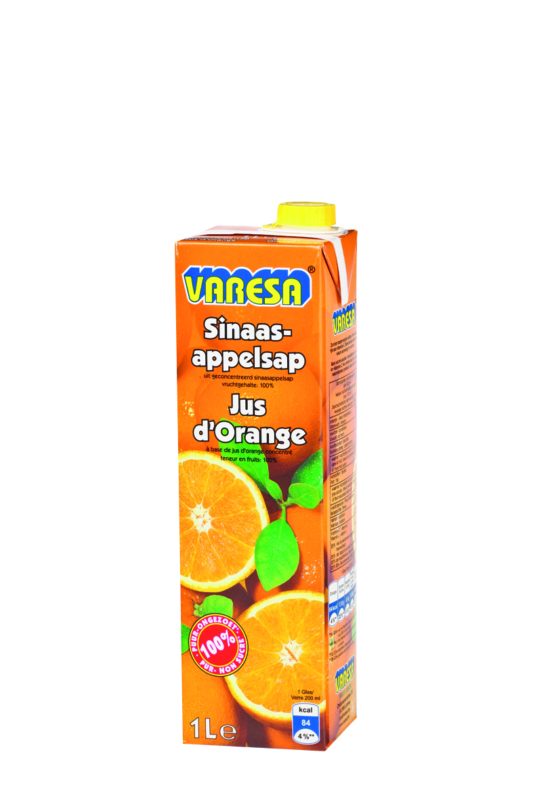 BOISSON VARESA JUS D ORANGE  TETRA PACK 8 X 1L