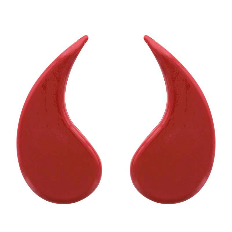 2024295 RODE DUIVELSHOORNS 60 PAREN 4,8 x 2,4 CM OP BESTELLING