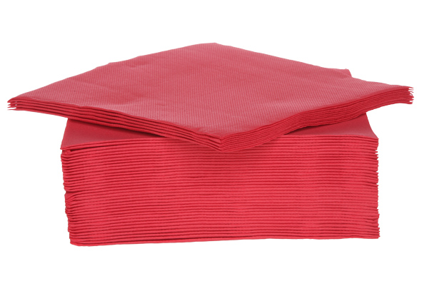 C&T PROF SERVIETTE ROUGE 38X38CM 40PCES