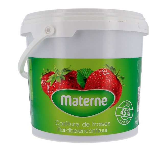 AARDBEIENCONFITUUR 4,5KG MATERNE = EMMER ***OP/BEST****