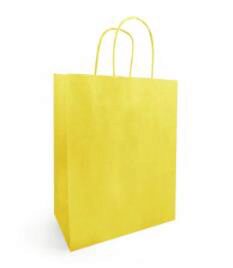 YELLOW KRAFT PAPER BAG 180X80 HT 22 CM 50PCS FOST+ INCLUDED