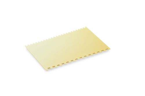 PEIGNE A DECORER CANNELE DES 2 COTES EN PLASTIQUE COULEUR IVOIRE 15X10CM