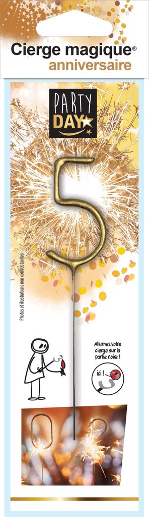 Gold Sparkler Number 5