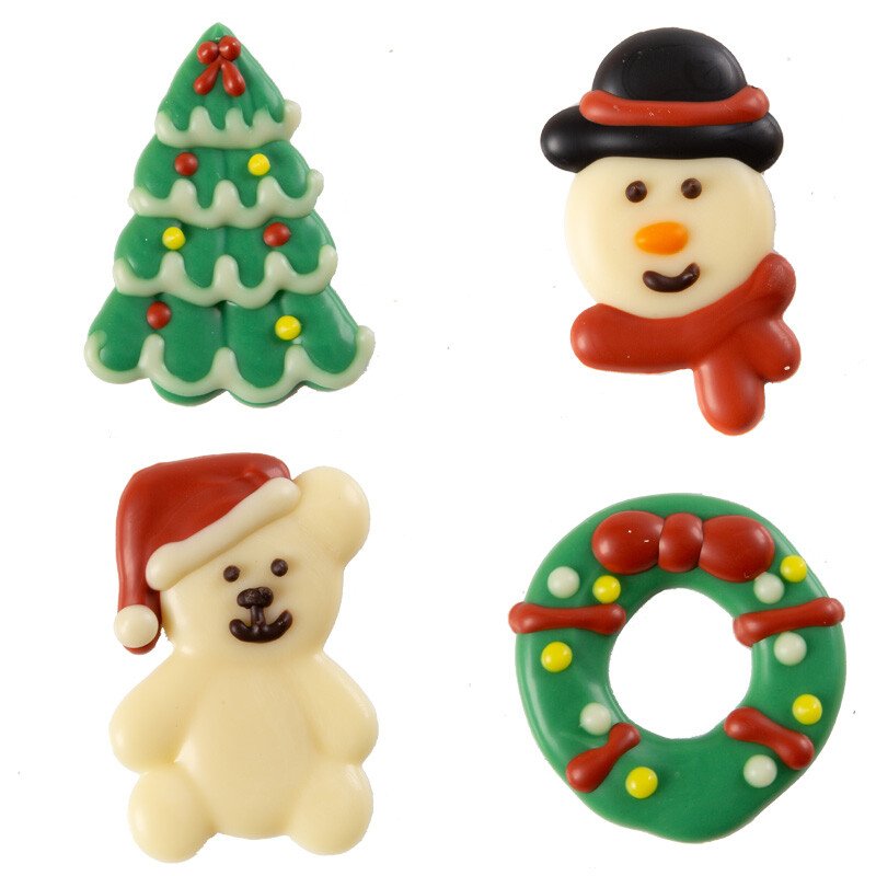 1014488 ASSORTIMENT DE NOËL 3 X 4 CM 60 PCES ***S/CDE***