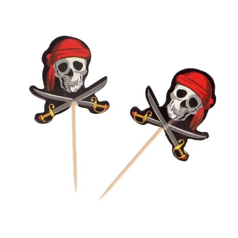 2D PIRATE SKULL ON PC 3 CM 10 INCHES