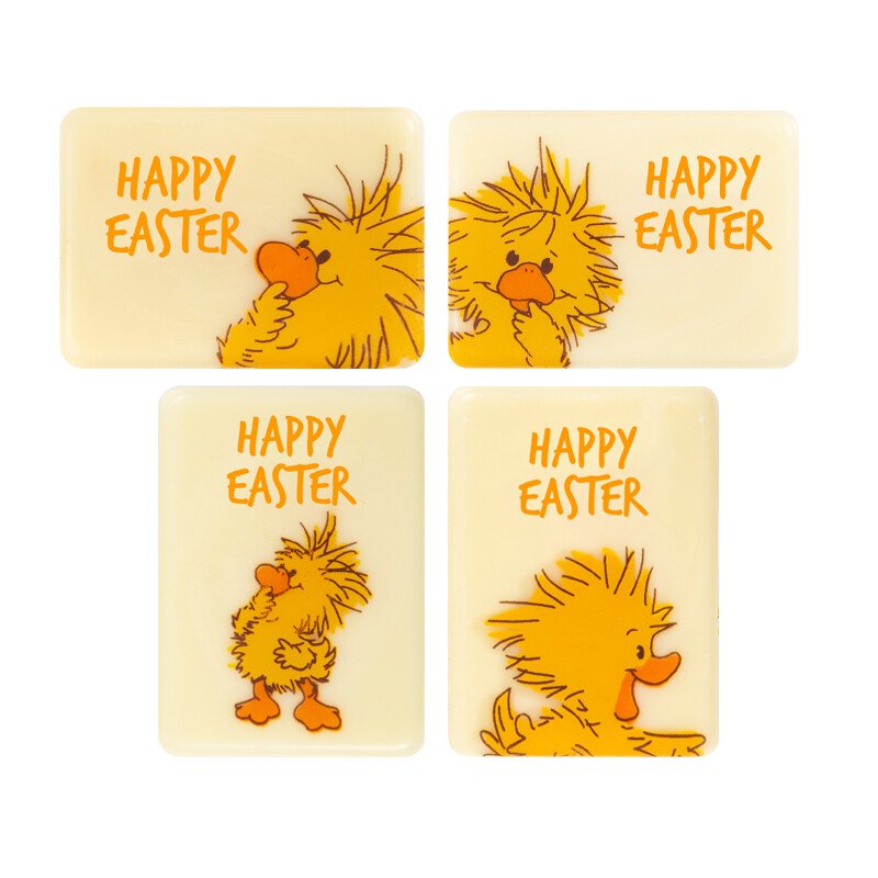 2069195 HAPPY EASTER DUCKS PLATE 4X2.8 CM 120PCS ***S/CDE***