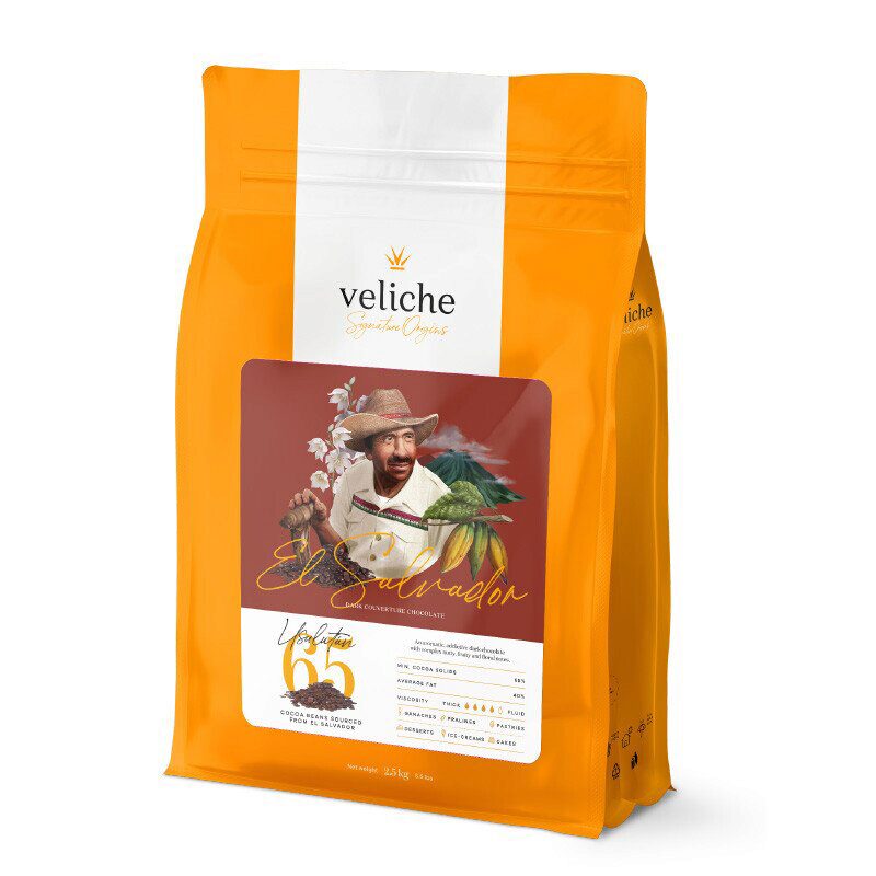 95610 VELICHE CHOCOLADE ORIGINE ULSULUTAN 65 %  2,5 KG =ZAKJE **S/CD***