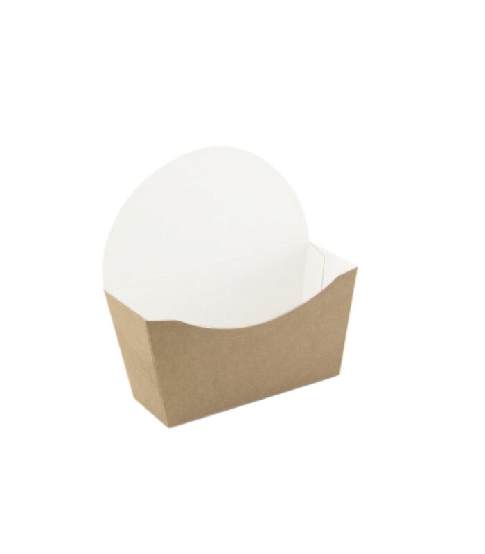 210CBAGL BOITE CARTON POUR BAGEL KRAFT/BLANC  12X4XH12CM COLIS DE 50PCES 