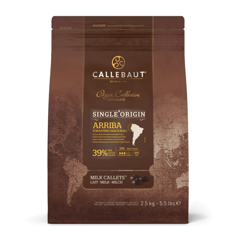 CALLEBAUT CHM-Q415AR-E4-U70 ARRIBA MELK 39%  KARTON VAN 4 ZAKKEN X 2,5KG=KG