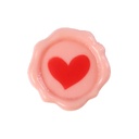 2068054 ROZE POSTZEGEL MET CHOCOLADE ROOD HART Ø3CM 175 STUKS