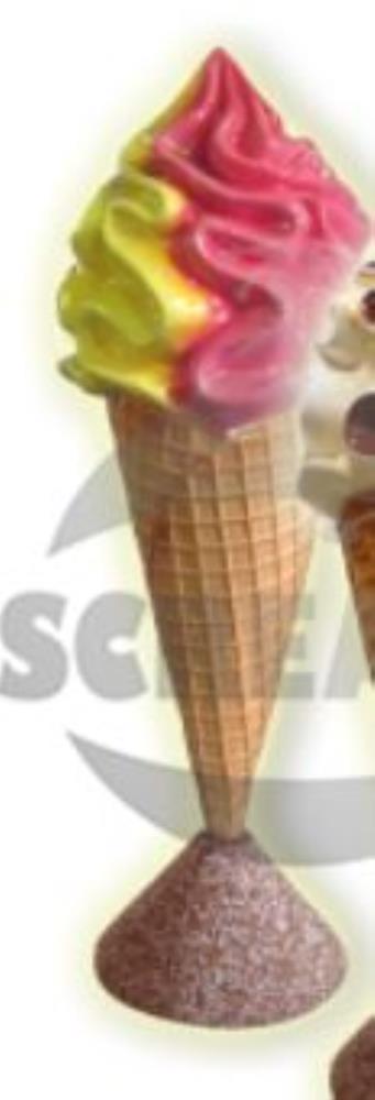 GIANT SOFT ICE CREAM DUO CONE HT140CM CONCRETE BASE
