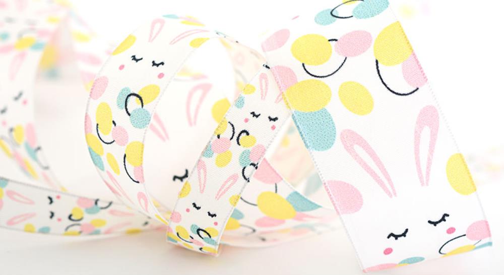 BRASS PRINTED RIBBON "RABBIT" 15MM X 20M FOST+ INCLUDED