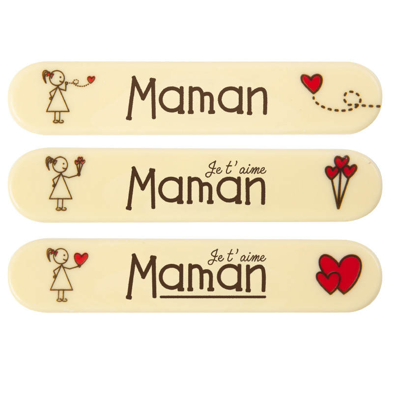 2010831 PLAQUETTE ECLAIR MAMAN 15X3 CM CHOCOLAT 35 PCES