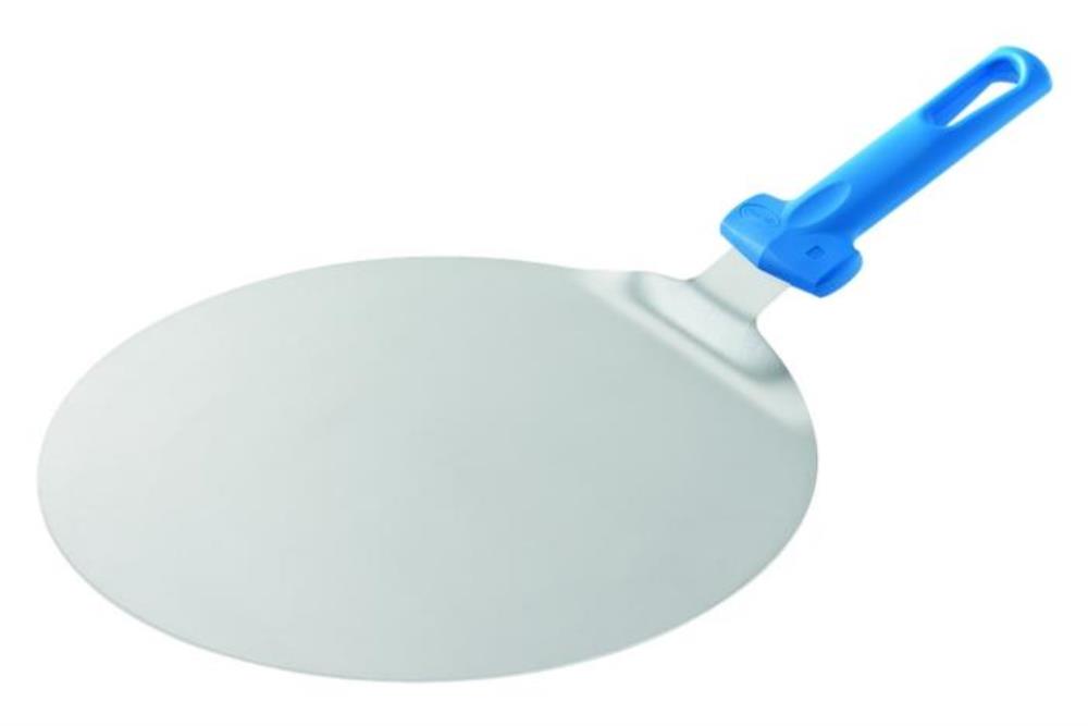 ROND ALUMINIUM PIZZASCHEP DIAM 28CM KORTE STEELVENPAAL
