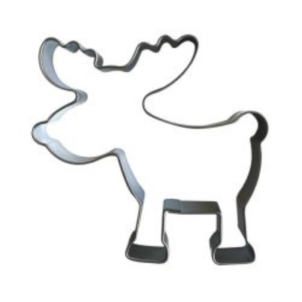 KERSTMAN RENDIER KOEKJESUITSTEKER ROESTVRIJ STAAL 70X60MM