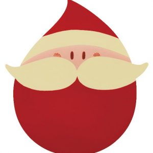 065205 PCB DRUPPEN CB KERSTMAN HOOFD 2 ONTWERPEN 140STUKS ***s/cd***