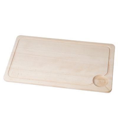 BEECH WOODEN BOARD 45X26X1.5CM WITH GUTTER - 40PV3