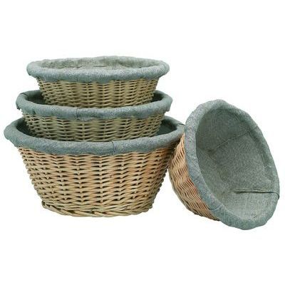 BANNETON OSIER ROND ENTOILÉ 21XH12CM-500 G