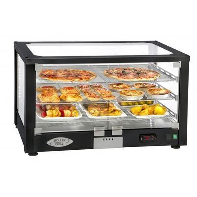 ROLLER GRILL VITRINE CHAUFFANTE  3 NIVEAUX NOIRE