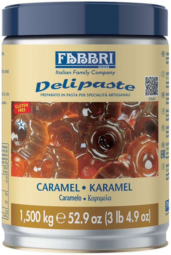 FABBRI CARAMELPASTA EMMER 1,5 KILO ***ALLEEN BARCHON***