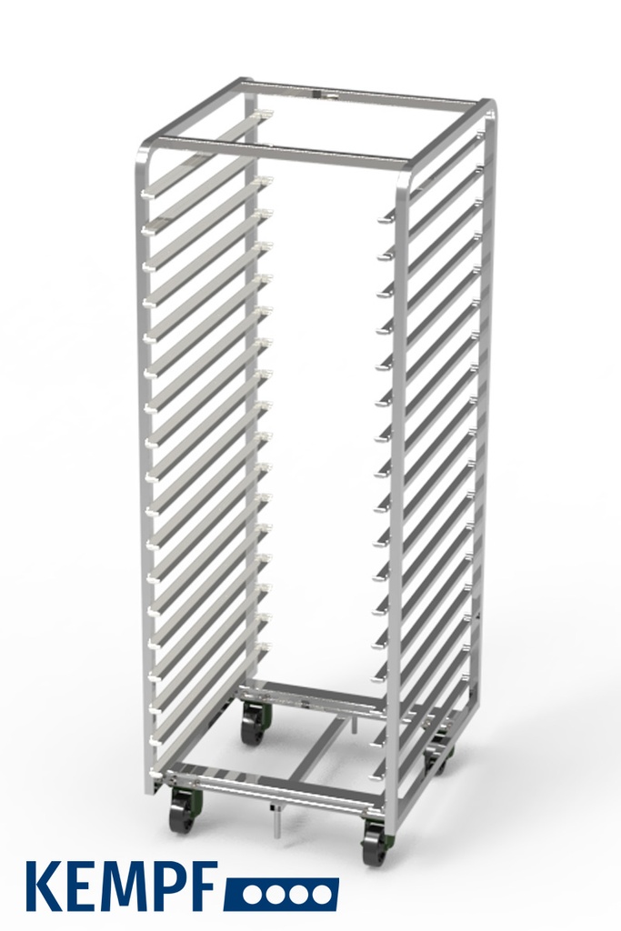 16-LAAGS GEBAKKEN LADDER 40 X 60 INGANG 60 ROESTVRIJ STAAL - AFSTAND TUSSEN NIVEAUS 10 CM