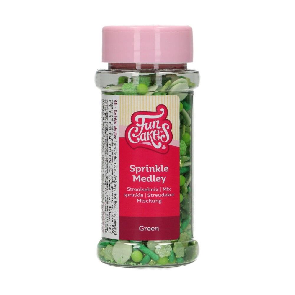FUNCAKES MIX GROENE KERST SUIKER DECORATIES 60GR
