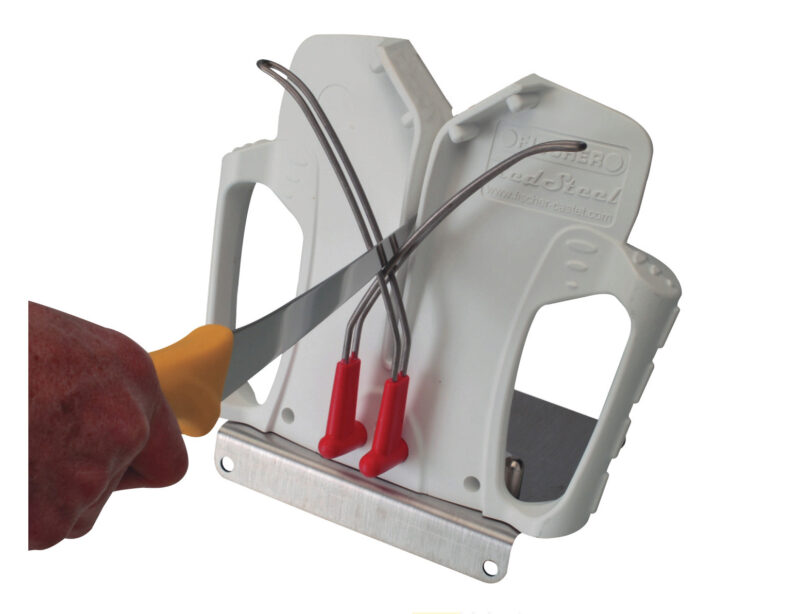 REDSTEEL POLISH MESSENSLIJPER MET INOX HOUDER W4050=STUK