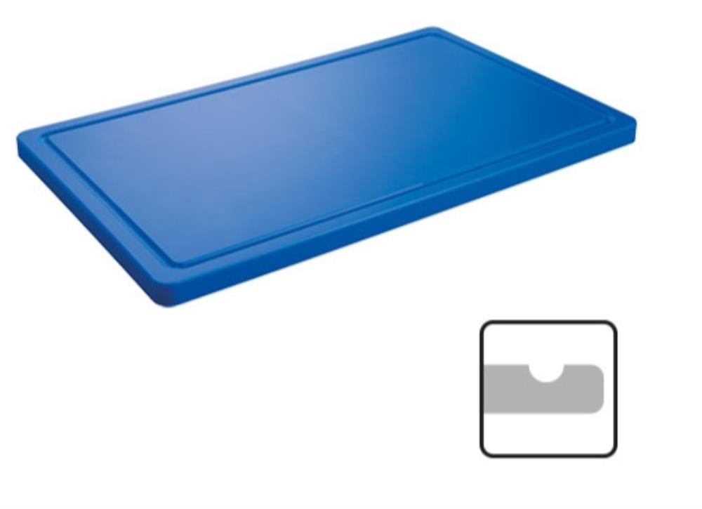 CATERCHEF BLUE POLY BOARD 40X25X2CM WITH GRID