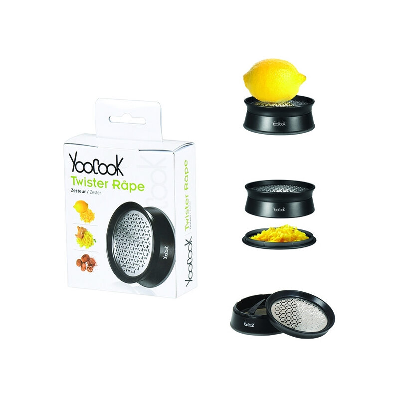 YOOCOOK TWISTER GRATER ROUND ZESTER WITH/RECEPTACLE