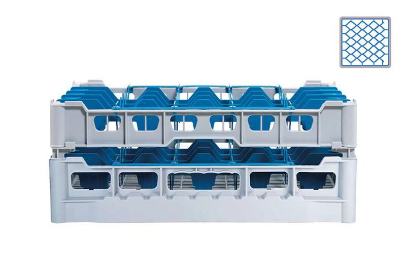 FRIES LV GLASS RACK 44 COMP MAX 67XH155MM