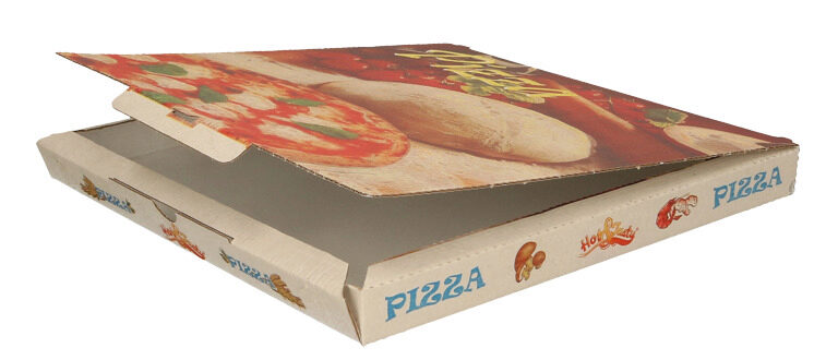 PIZZA BOX 32,5X32,5CM H: 3CM 150 STUKKEN = DOOS
