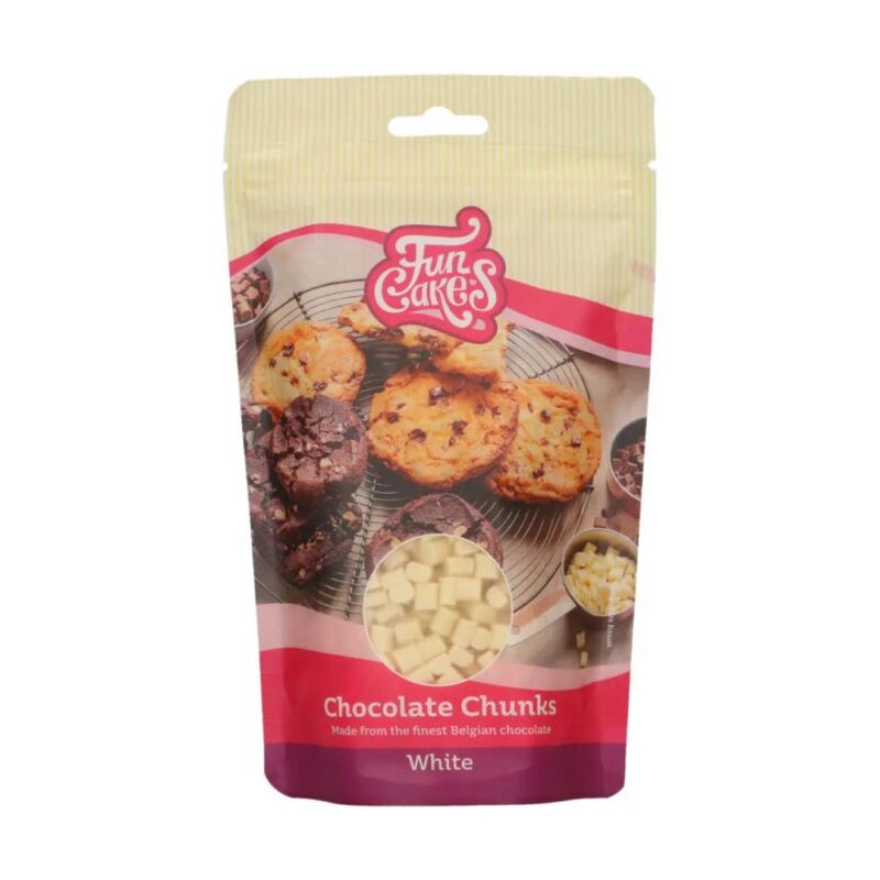 FUNCAKES CHOCOLADE CHUNKS WIT 350G =ZAKJE