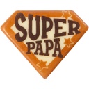 2011089 PLAQUETTE SUPER PAPA 80X65MM CHOCOLAT 30 PCES 