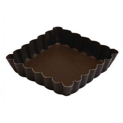 GOBEL TARTELETTE CANNELEE CARREE 10X10XH2CM  ANTI-ADHERENT
