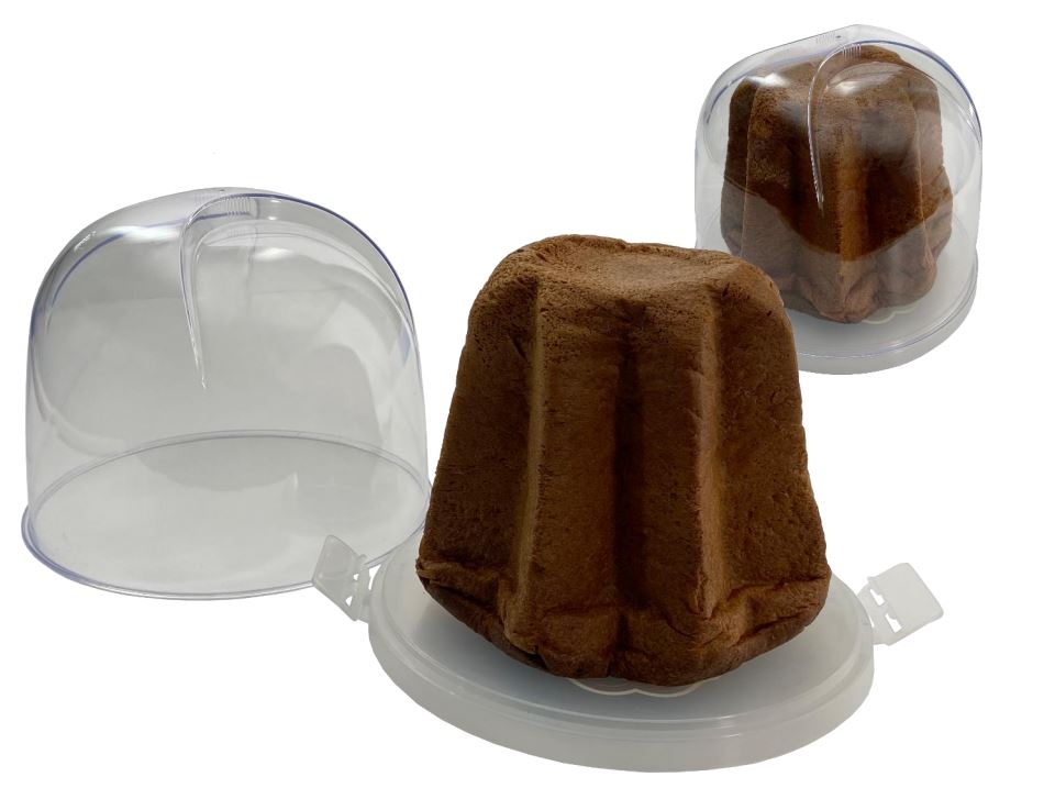 POLYPROPYLEEN TRANSPORTDOOS VOOR PANETTONE 27 X 26 X 22CM