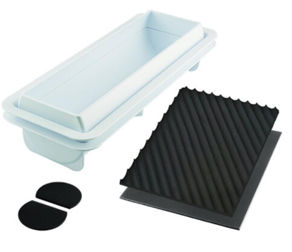 SILIKOMART KIT SPIRAALROL 1100 - KUNSTSTOF STEUN 250X80 H67MM + 2 MATTEN