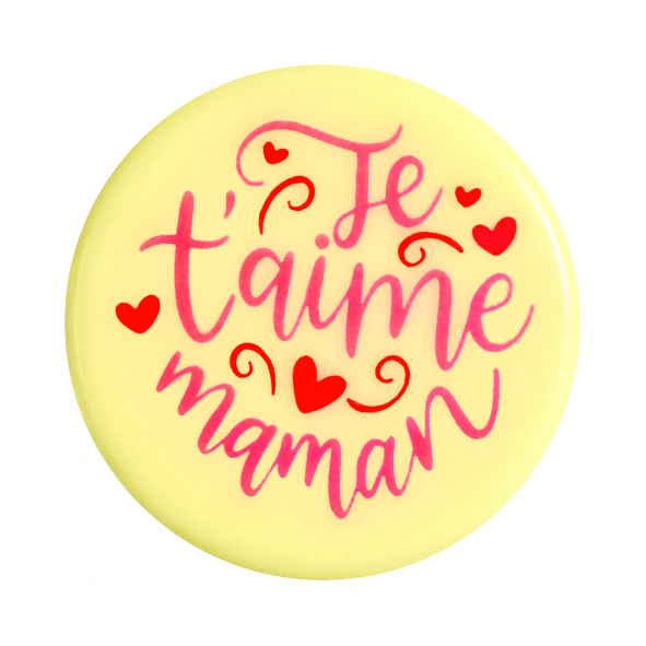 088124 PCB RONDE WC JE T'AIME MAMAN Ø 4CM 96 STKS ***S/CDE***