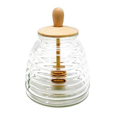 NERTHUS HONINGPOT MET HOUTEN LEPEL