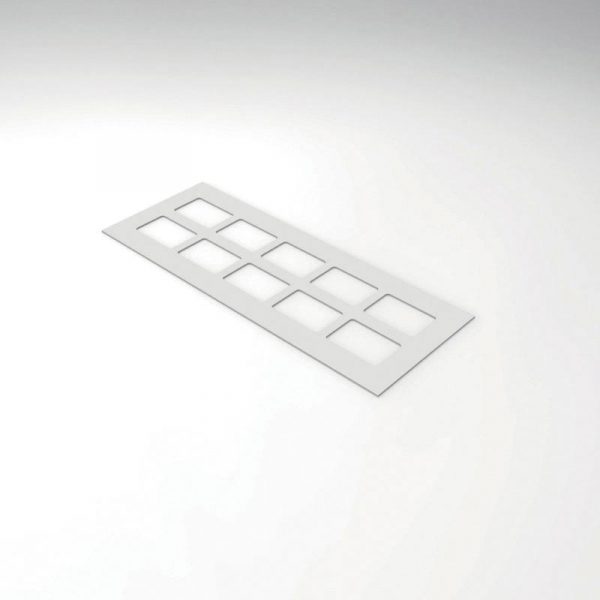 010692 PCB CHABLON POUR RECTANGLE 6X4 CM - 10 EMPREINTES 1PCE ***S/CD***