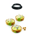 SILIKOMART - MOULE SILICONE - 6 TARTES RING DIAM 80 H20MM CERCLES PERFORES