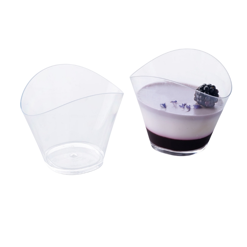 PLASTIC WAVE GLASS 200ML 100PCS 10X7CM H8.3CM 